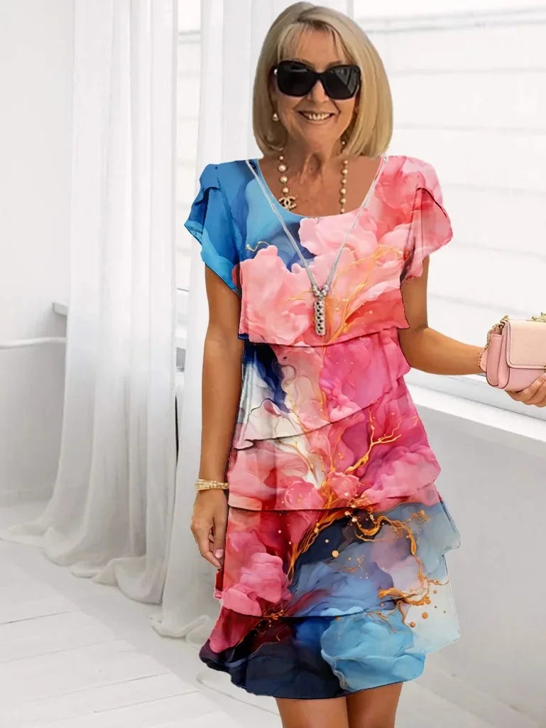 Clara |  Vestido elegante con volantes